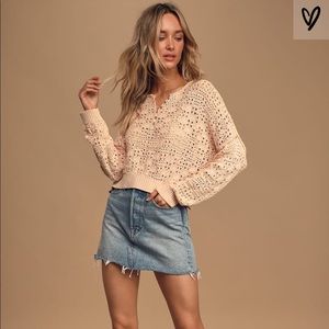 Sweet of the Moment Peach Loose Knit Sweater